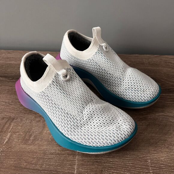 Allbirds Tree Dasher Relay Running Shoe Blizzard Thrive Teal Purple Womens Sz 5 - Picture 1 of 9